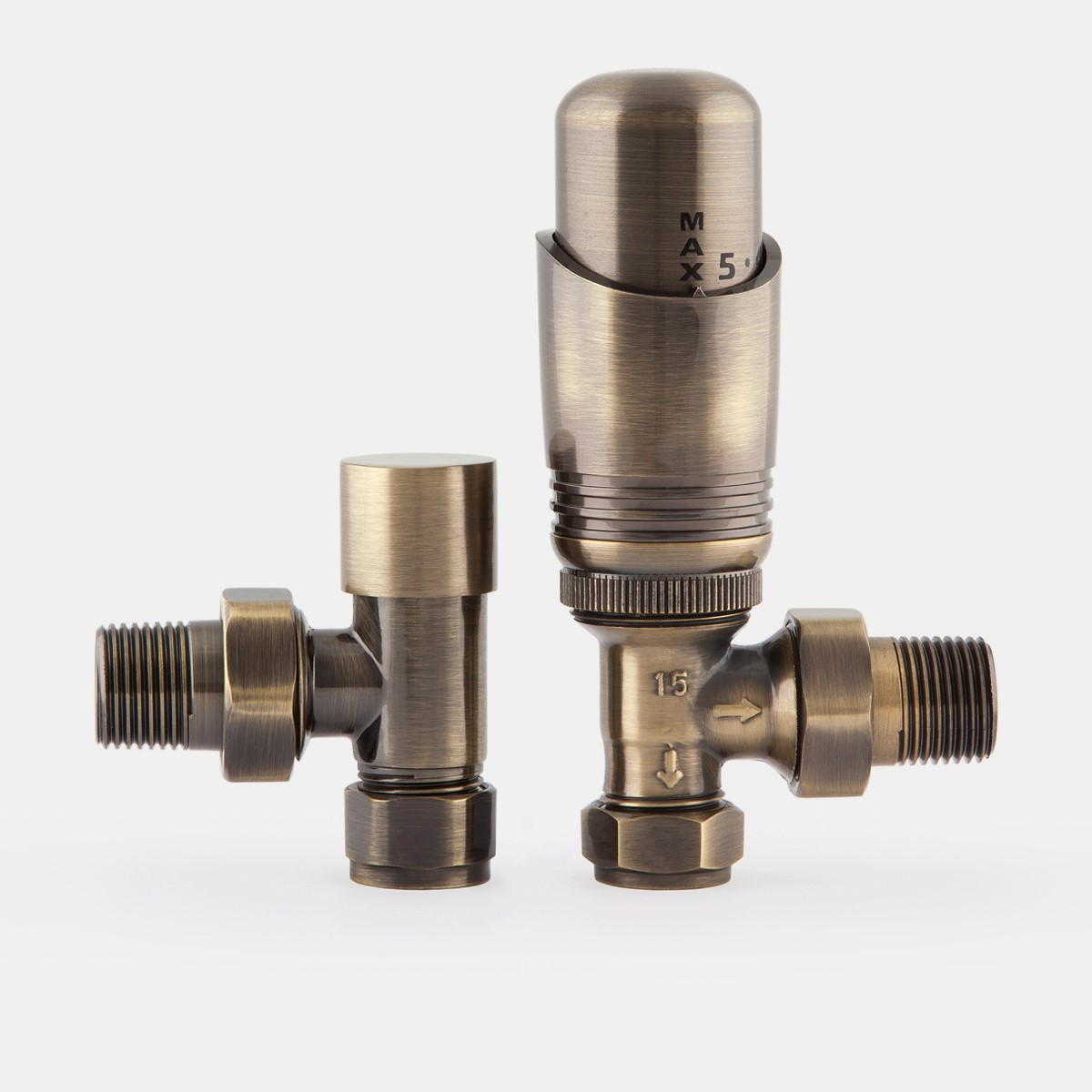 Niva Angled TRV - Antique Brass